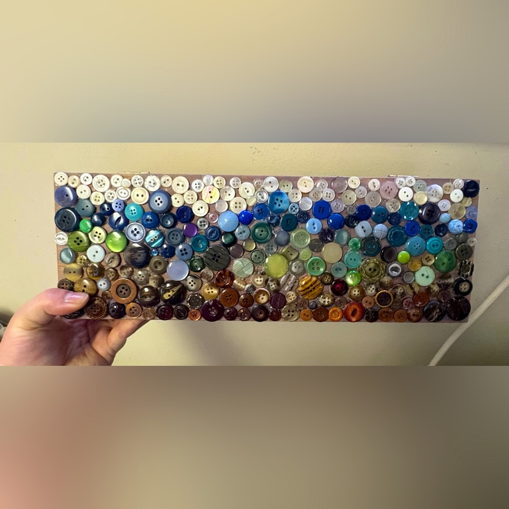 Whimsical handmade button box